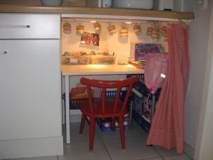 Tipp & Trick 'Eingebauten Büro für die Kleinen in der Küche'