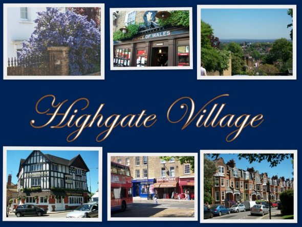 Ich war schon einige Male in London, aber zum ersten Mal in Highgate Village....ein kleiner Vorort von London...
